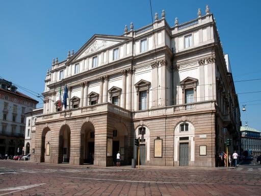 The Teatro alla Scala in Milan, Italy. La Scala (Italian Teatro alla Scala), is a world renowned opera house in Milan