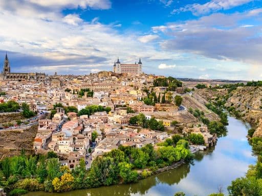 Toledo, Spain old town city skyline