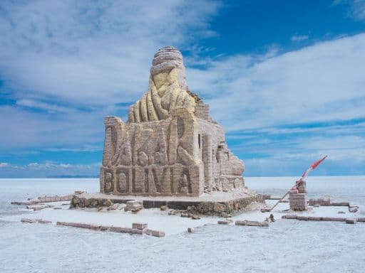 The Dakar Bolivia Monument in Salar de Uyuni, Bolivia