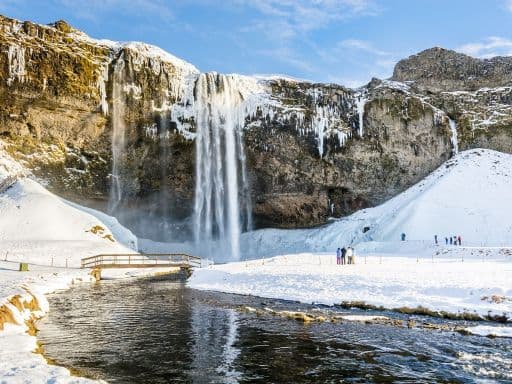 Frozen Seljalandsfoss